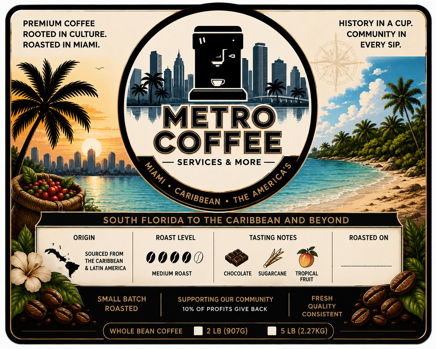 Commercial Coffee’s 5lb Whole Bean